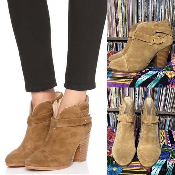 Rag & Bone Harrow Suede Ankle Boot in Hazel Size 37.5 - Picture 8 of 8